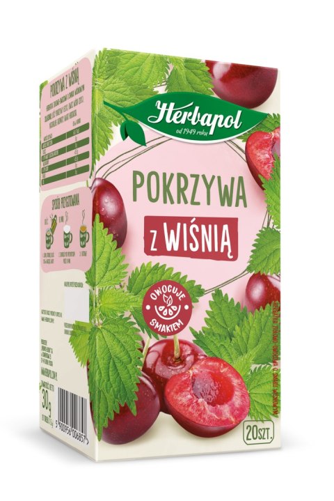 Herbata HERBAPOL ZIELNIK POLSKi pokrzywa z wiśnią (20 torebek) Herbapol