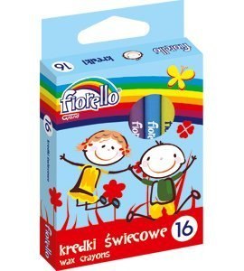 Kredki FIORELLO świecowe 16 kolorów 170-1385 Fiorello Kredki FIORELLO świecowe 16 kolorów 170-1385 Fiorello