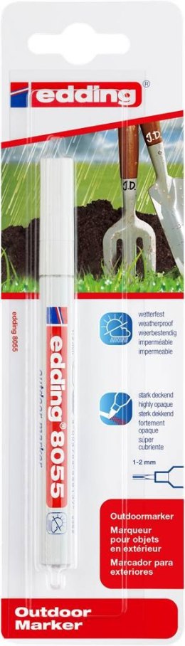 Marker odporny na warunki atmosferyczne 1-2 mm biały 1 szt. blister Edding 8055/1/B/BL Edding