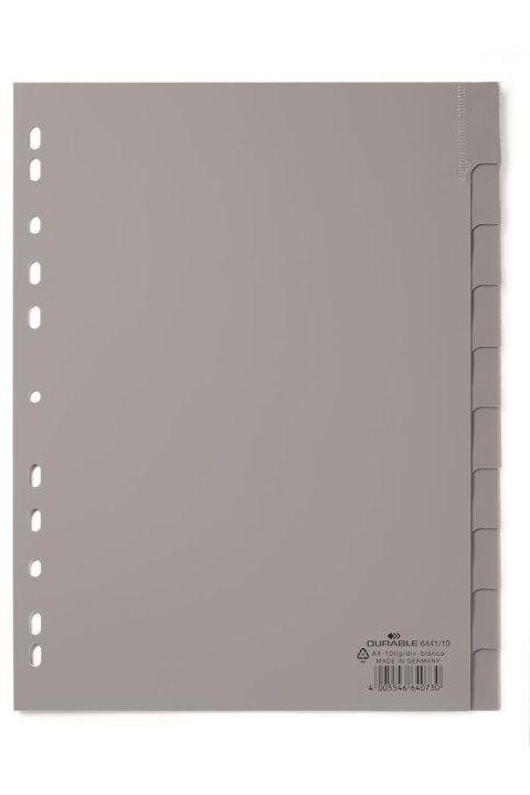 Przekładki A4-10 indeksów PP 644110 Durable