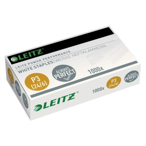 Zszywki Leitz białe, niewidoczne na papierze 24/6, 1000 szt., 55540000 Leitz Zszywki Leitz białe, niewidoczne na papierze 24/6, 1000 szt., 55540000 Leitz