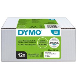 Etykieta DYMO adresowa - 89 x 36 mm, biały - VALUE PACK 12 szt. 2093093 Dymo