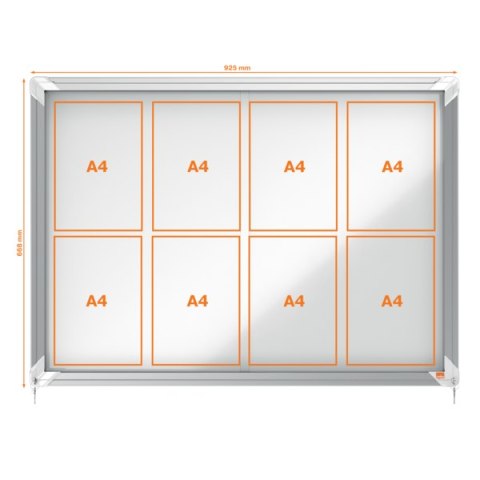 Gablota magnetyczna zewnętrzna Nobo Premium Plus 8xA4 (drzwiczki przesuwn Nobo Gablota magnetyczna zewnętrzna Nobo Premium Plus 8xA4 (drzwiczki przesuwn Nobo