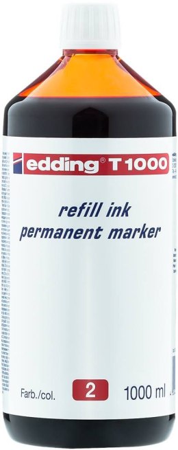 Tusz do markerów permanentnych 1000 ml czerwony EDDING T1000/002/CZ Edding