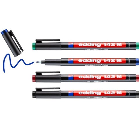 Foliopis_1.0 142 M 4szt.EDDING okrągła końcówka (X) Edding