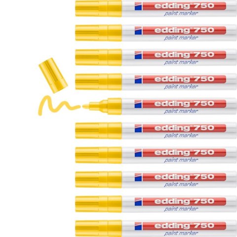 Marker lak.2-4mm 750 żółty EDDING końcówka okrągła Edding Marker lak.2-4mm 750 żółty EDDING końcówka okrągła Edding