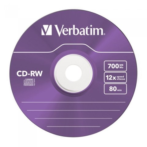 Płyta CD-RW VERBATIM SLIM Kolor 700MB x12 43167 Verbatim