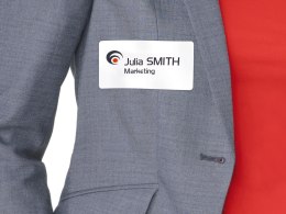 Samoprzylepny identyfikator 80 _ 50 mm, 20 ark., białe, foliowe, do zadruku, J4785_20, Avery Zweckform Avery Zweckform