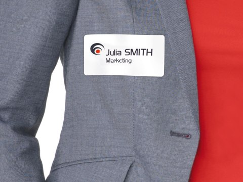 Samoprzylepny identyfikator 80 _ 50 mm, 20 ark., białe, foliowe, do zadruku, J4785_20, Avery Zweckform Avery Zweckform