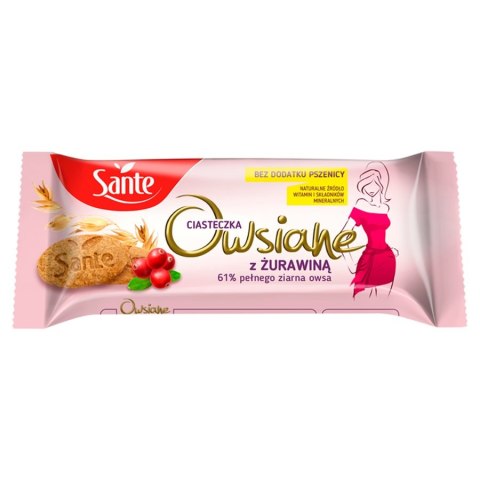 Ciasteczka SANTE owsiane z żurawiną 138g Sante Ciasteczka SANTE owsiane z żurawiną 138g Sante