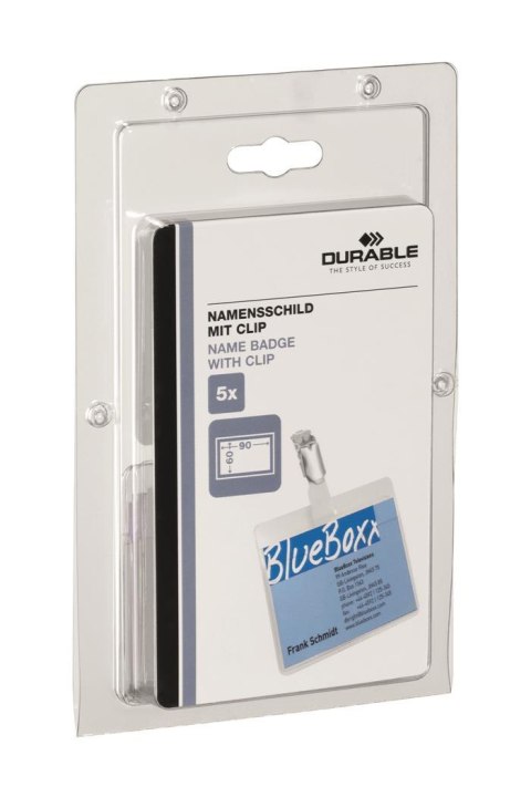 Identyfikator 60x90 mm z klipem Przezroczysty 861219 DURABLE Durable Identyfikator 60x90 mm z klipem Przezroczysty 861219 DURABLE Durable