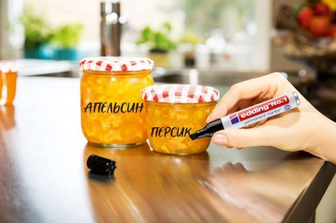 Marker permanentny ścięty 1-5mm czarny EDDING 1/001/C (X) Edding