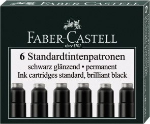 Naboje krótkie FC185507(6)czarne FABER CASTEL Faber-Castell Naboje krótkie FC185507(6)czarne FABER CASTEL Faber-Castell