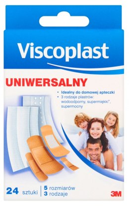 Zestaw plastrów VISCOPLAST, 24szt., 3rodzaje/5rozmiarów UNIWERSALNE YP201111603 Viscoplast 3M