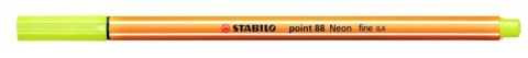 Cienkopis STABILO point 88/024 neonowy żółty Stabilo Cienkopis STABILO point 88/024 neonowy żółty Stabilo