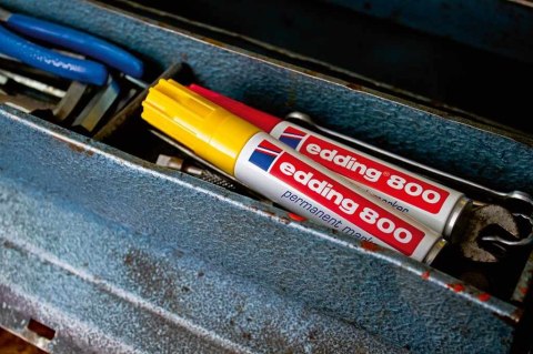 Marker E-800 EDDING czerwony końcówka ścięta 12 mm (X) Edding