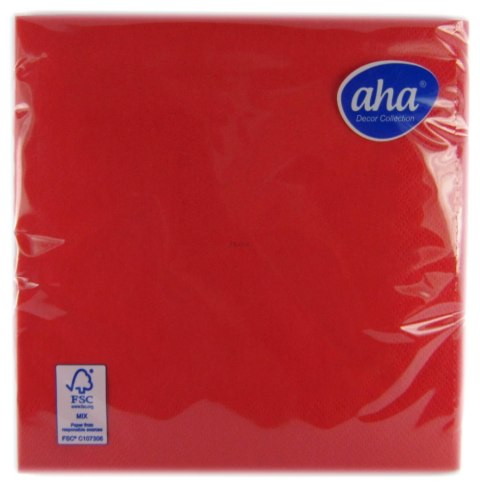 Serwetki AHA bordowe 33x33cm, 20sztuk, intensywny Aha Serwetki AHA bordowe 33x33cm, 20sztuk, intensywny Aha