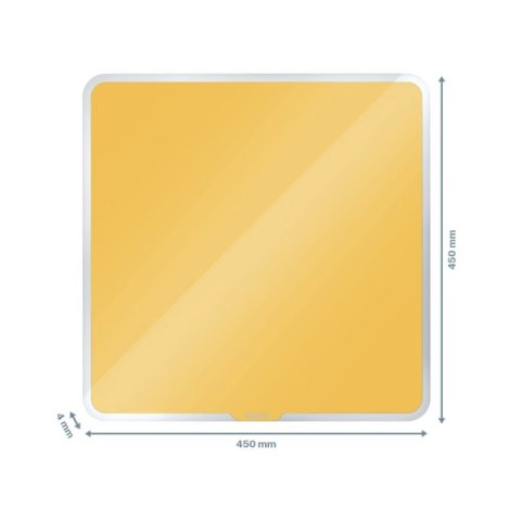 Szklana tablica magnetyczna Leitz Cosy 45x45cm, żółta, 70440019 Leitz Szklana tablica magnetyczna Leitz Cosy 45x45cm, żółta, 70440019 Leitz