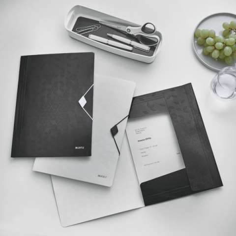 Teczka z gumką PP Leitz WOW, 15 mm, czarna 45990095 . Leitz