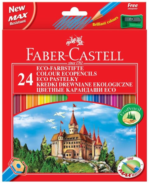 Kredki ZAMEK 24kolory FC111224/120124 op.kartonowe FABER-CASTELL Faber-Castell Kredki ZAMEK 24kolory FC111224/120124 op.kartonowe FABER-CASTELL Faber-Castell