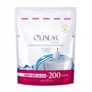 Nawilżany papier toaletowy w rolce/ZAPAS 140+10szt.gratis Olinear Olinear Nawilżany papier toaletowy w rolce/ZAPAS 140+10szt.gratis Olinear Olinear