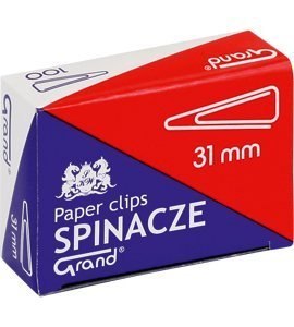 Spinacz T-31 mm GRAND trójkątny 10op x 100sztuk 110-1387 Grand Spinacz T-31 mm GRAND trójkątny 10op x 100sztuk 110-1387 Grand