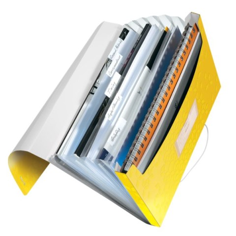 Teczka z 6 przegródkami PP Leitz WOW, żółta 45890016 Leitz Teczka z 6 przegródkami PP Leitz WOW, żółta 45890016 Leitz
