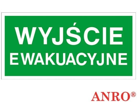 Tabliczka Wyjście Ewakuacyjne 200x400 Z-2e PT ANRO Reis Tabliczka Wyjście Ewakuacyjne 200x400 Z-2e PT ANRO Reis