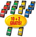 Zestaw promocyjny zakładek POST-IT (680 -P10+2), PP, 25,4x43,2mm, mix kolorów, 10+2 GRATIS Post-It 3M