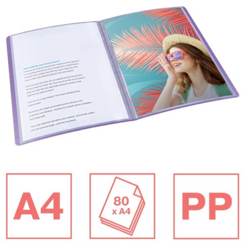 Album ofertowy Esselte ColourBreeze, z 40 koszulkami, lawendowy 628442 Esselte Esselte Album ofertowy Esselte ColourBreeze, z 40 koszulkami, lawendowy 628442 Esselte Esselte