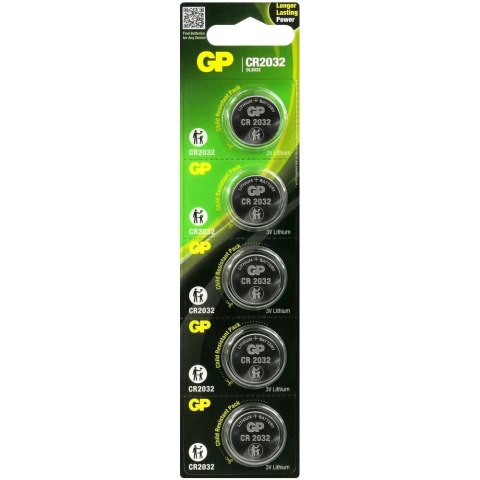 Bateria litowa GP CR2032 3.0V (5 szt.) GPCR2032-2CPU5 GP Batteries Bateria litowa GP CR2032 3.0V (5 szt.) GPCR2032-2CPU5 GP Batteries