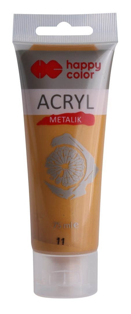 Farba akrylowa 75ml, złoty, Happy Color HA 7370 0075-11 Happy Color Farba akrylowa 75ml, złoty, Happy Color HA 7370 0075-11 Happy Color