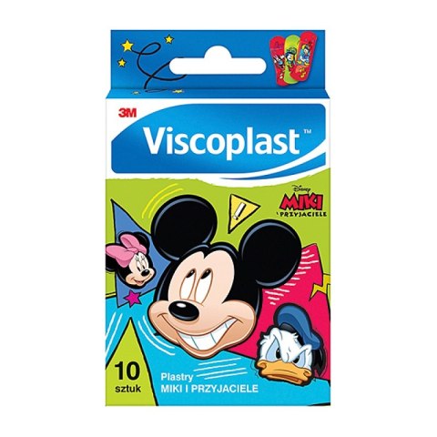 Zestaw plastrów VISCOPLAST, 10szt., MIKI I PRZYJACIELE, MIX KOLOR Viscoplast 3M Zestaw plastrów VISCOPLAST, 10szt., MIKI I PRZYJACIELE, MIX KOLOR Viscoplast 3M