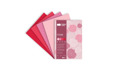 Blok Deco Rose A4, 170g, 20 ark, 4 kol. tonacja różowo-czerwona, Happy Color HA 3717 2030-062 Happy Color Blok Deco Rose A4, 170g, 20 ark, 4 kol. tonacja różowo-czerwona, Happy Color HA 3717 2030-062 Happy Color