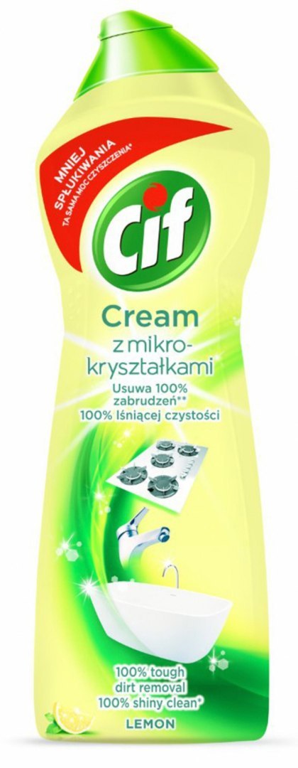 CIF Mleczko czyszczące 780ml Lemon z mikrokryształkami 809910 Cif CIF Mleczko czyszczące 780ml Lemon z mikrokryształkami 809910 Cif
