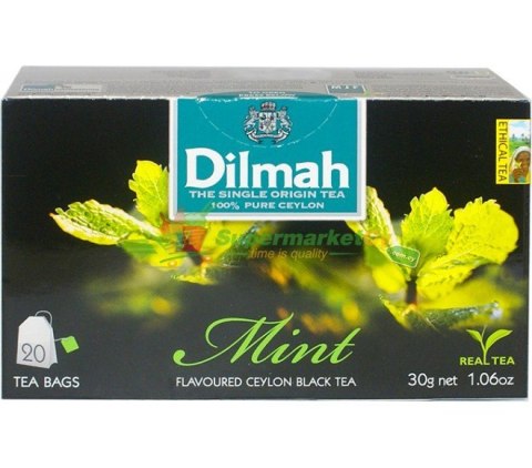 Herbata DILMAH MIĘTA (20 saszetek) czarna Dilmah Herbata DILMAH MIĘTA (20 saszetek) czarna Dilmah