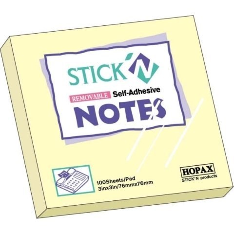 Notes samoprzylepne 76x76 żółty pastel STICK`N 100k. 21007 StickN Notes samoprzylepne 76x76 żółty pastel STICK`N 100k. 21007 StickN