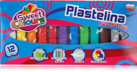 Plastelina 12 kolorów kwadratowa Sweet Colours 91635 KOMA-PLAST Koma-Plast Plastelina 12 kolorów kwadratowa Sweet Colours 91635 KOMA-PLAST Koma-Plast