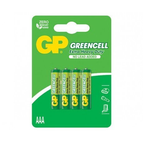 Bateria GREENCELL 24G-U4 1,5V (4) R03 chlorkowo-cynkowa GP (AAA) GP Batteries Bateria GREENCELL 24G-U4 1,5V (4) R03 chlorkowo-cynkowa GP (AAA) GP Batteries