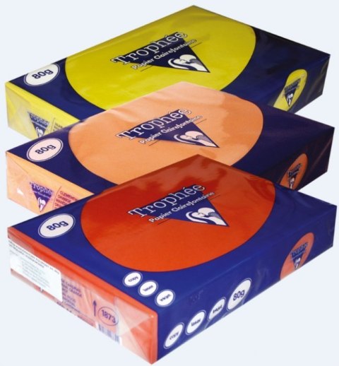 Papier xero A4 80g TROPHEE pastelowy łososiowy XCA41769 CLAIREFONTAINE Clairefontaine Papier xero A4 80g TROPHEE pastelowy łososiowy XCA41769 CLAIREFONTAINE Clairefontaine