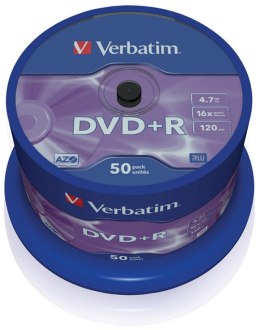 Płyta DVD+R VERBATIM CAKE (50) Matt Silver 4.7GB x16 43550 Verbatim