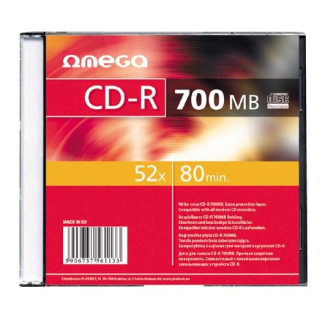 Płyta OMEGA CD-R 700MB 52X SLIM CASE (1) OMS1 Platinet
