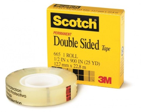 Taśma biurowa, dwustronna SCOTCH (665), 12mm, 22,8m, 3M-70007027314 Scotch 3M Taśma biurowa, dwustronna SCOTCH (665), 12mm, 22,8m, 3M-70007027314 Scotch 3M
