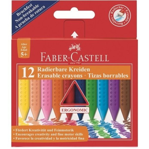Kredki trójkatne woskowe 12 kolorów GRIP 2001, FABER CASTELL 122520 Faber-Castell Kredki trójkatne woskowe 12 kolorów GRIP 2001, FABER CASTELL 122520 Faber-Castell