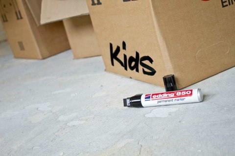 Marker EDDING 850 permanentny ścięta końcówka 5-16mm czarny Edding