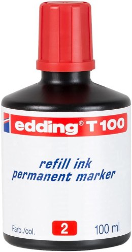Tusz do markerów permanentnych 100 ml czerwony Edding T100/001/CZ Edding