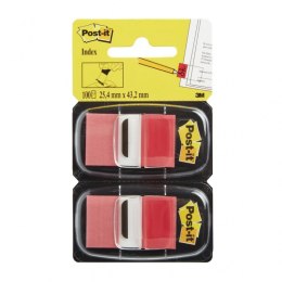 Zakładki indeksujące POST-IT_ (680-R2EU), PP, 25,4x43,2mm, 2x50 kart., czerwone Post-It 3M