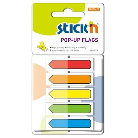 Zakładki indeksujące w podajniku strzałka (150sztuk) STICKN 26003 StickN Zakładki indeksujące w podajniku strzałka (150sztuk) STICKN 26003 StickN