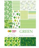 Blok z motywami GREEN, 80g/m2, A4, 15 ark, 30 motyw, Happy Color HA 3808 2030-G Happy Color