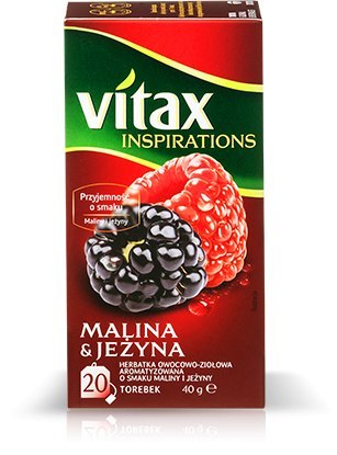 Herbata VITAX INSPIRATIONS MALINA&JEŻYNA 20t*2g zawieszka Vitax Herbata VITAX INSPIRATIONS MALINA&JEŻYNA 20t*2g zawieszka Vitax
